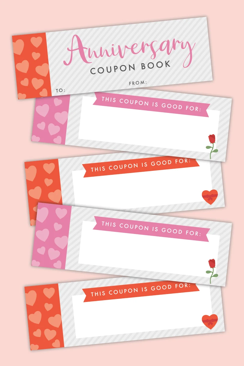 anniversary coupon book printable