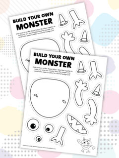 build a monster coloring page