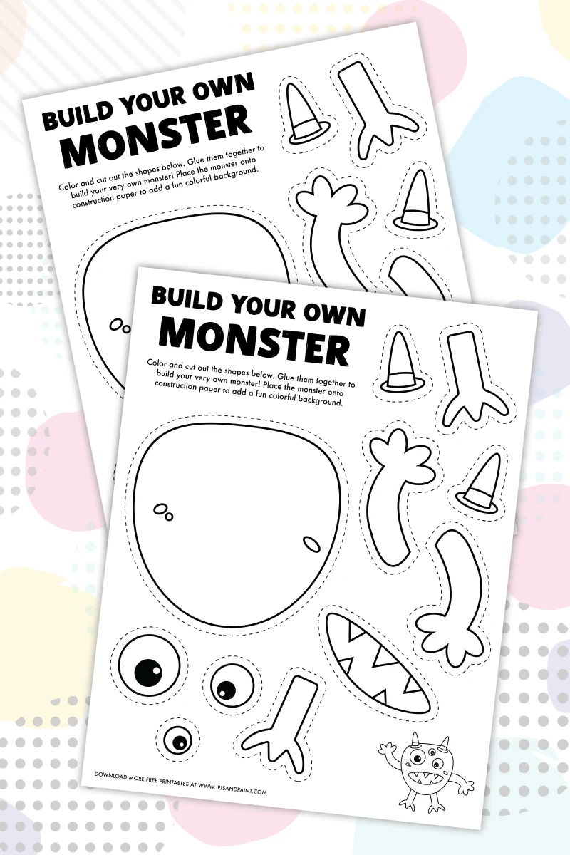 Build Your Own Monster - Free Printable Coloring Page for Kids