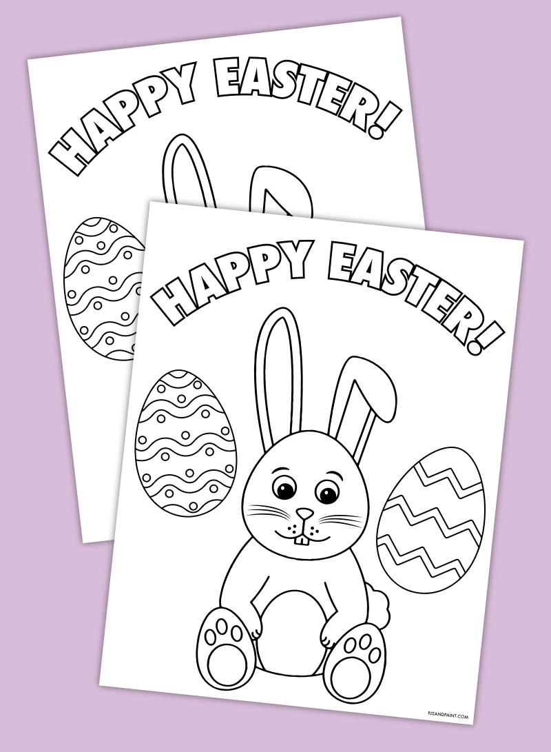 happy easter coloring pages printable