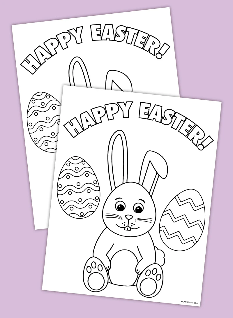 happy easter day coloring