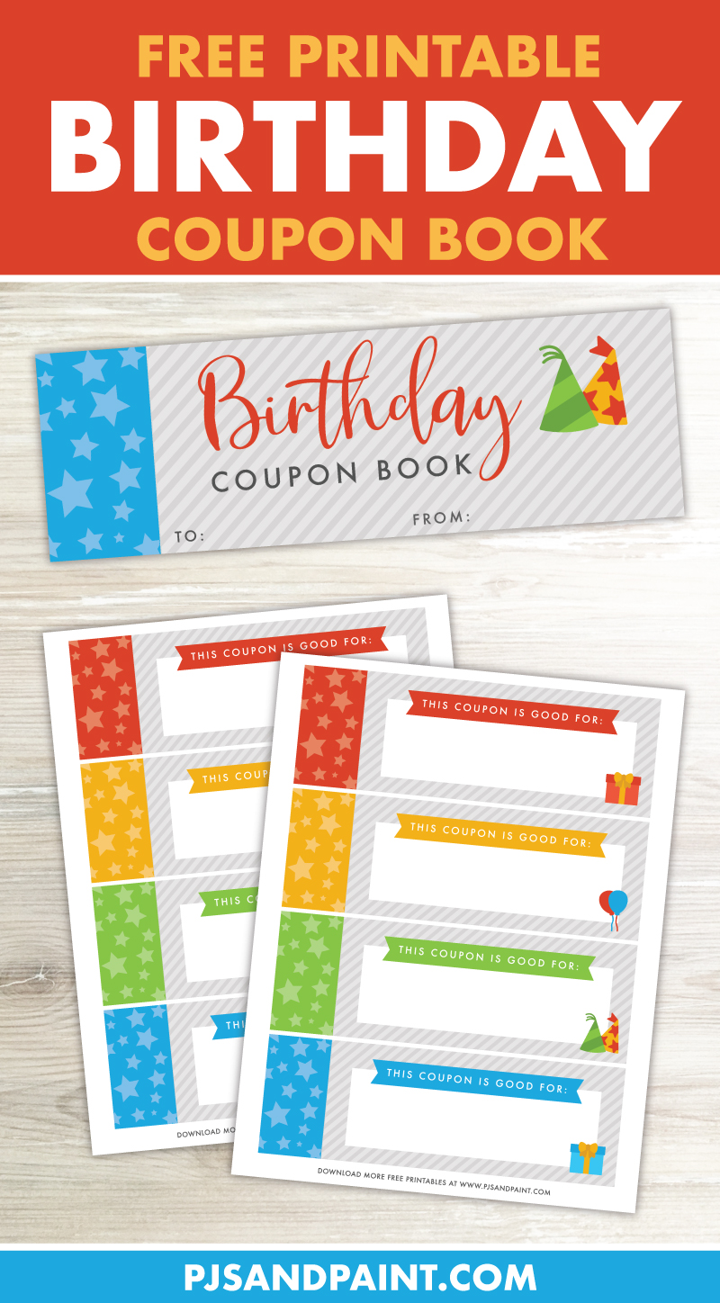 Birthday Coupon Book Free Printable Gift Pjs And Paint