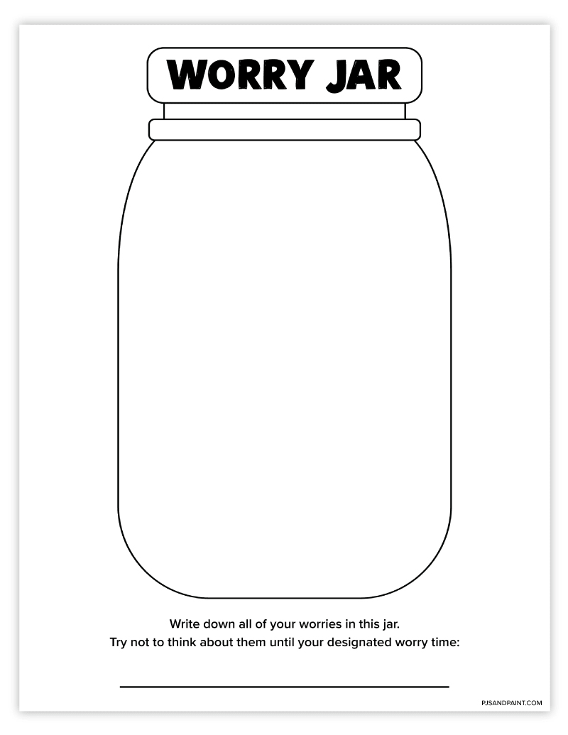 free printable worry jar