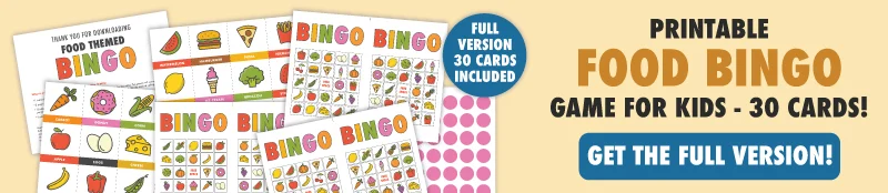 full version food bingo banner