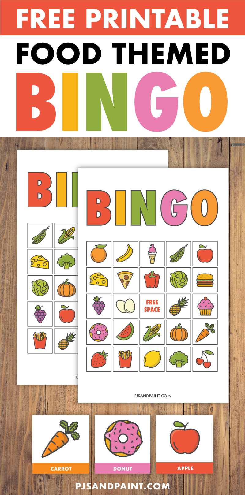 PRINTABLE Food Bingo Coloring Cards Food Bingo Bingo Descubra Que O
