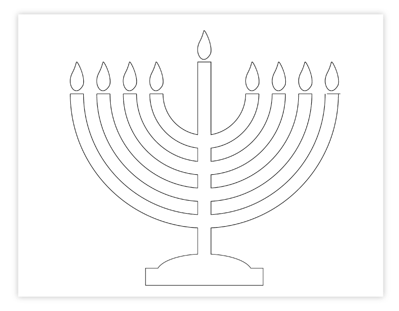 menorah coloring page