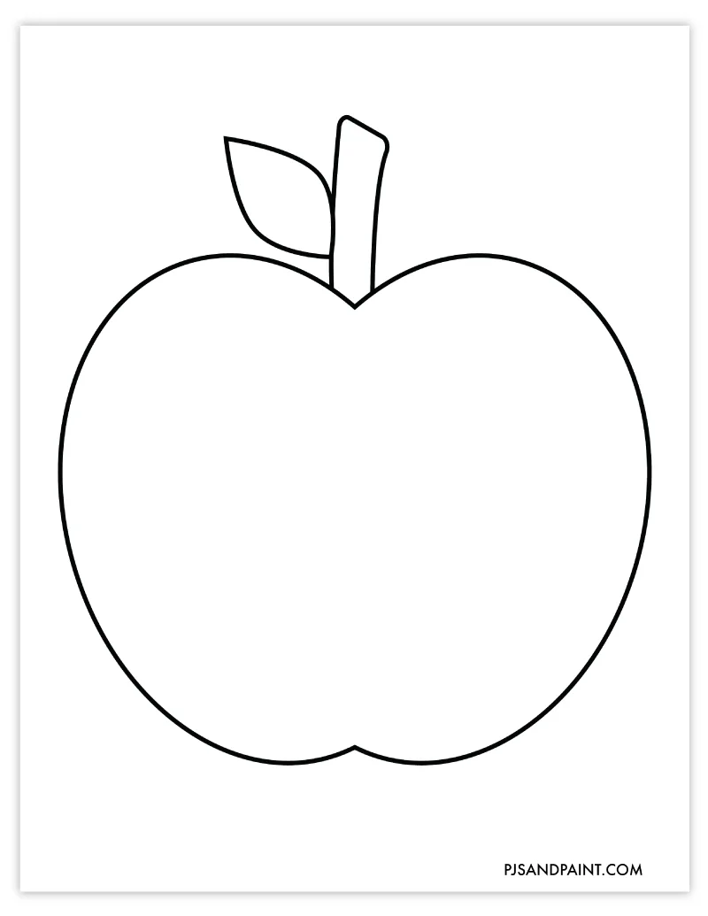 large apple template
