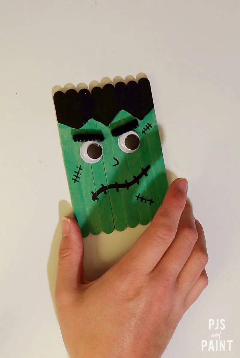 Frankenstein Popsicle Stick Craft - ConservaMom