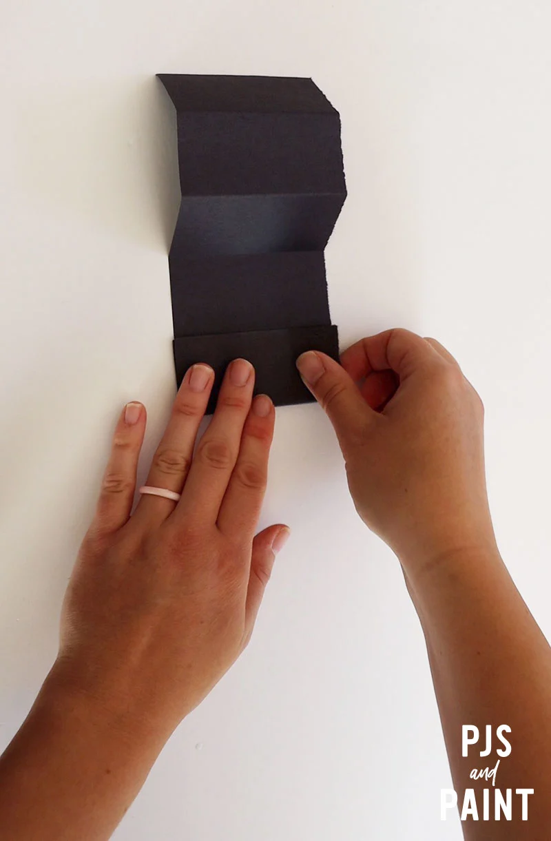 folding black paper