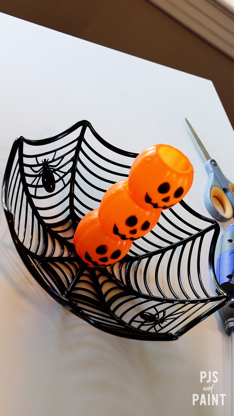 pumpkin and spider web