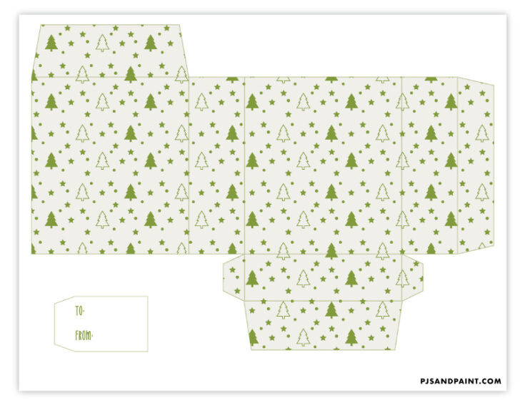 Free Printable Mini Christmas Gift Bag Pjs and Paint