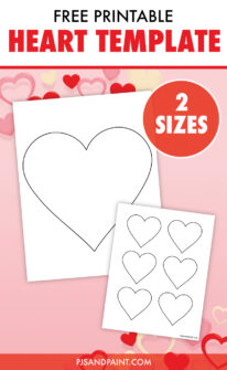 Free Printable Heart Template - Large and Small Sizes - Pjs and Paint