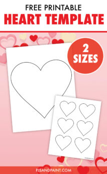 Free Printable Heart Template - Large and Small Sizes - Pjs and Paint
