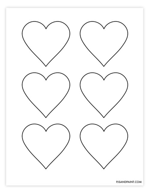 Free Printable Heart Template - Large and Small Sizes - Pjs and Paint