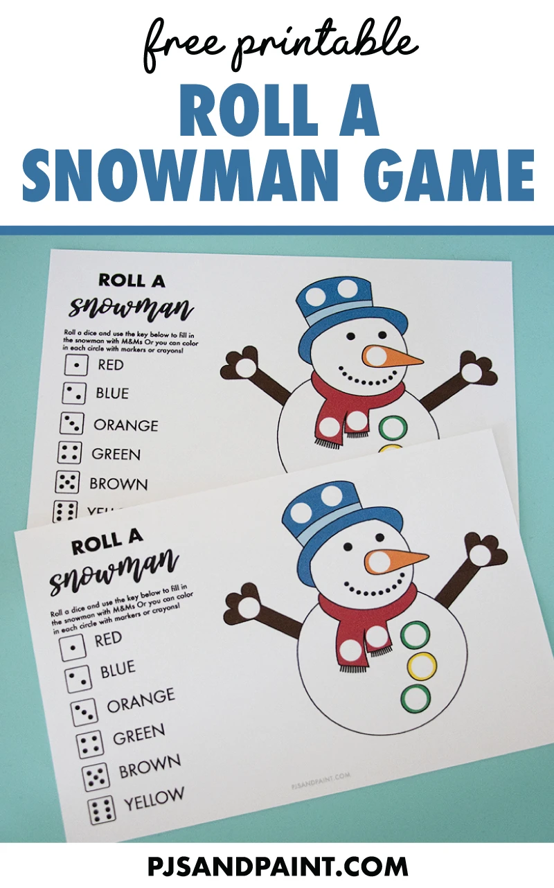 Build Your Own Snowman - Free Printable - Pjs and Paint