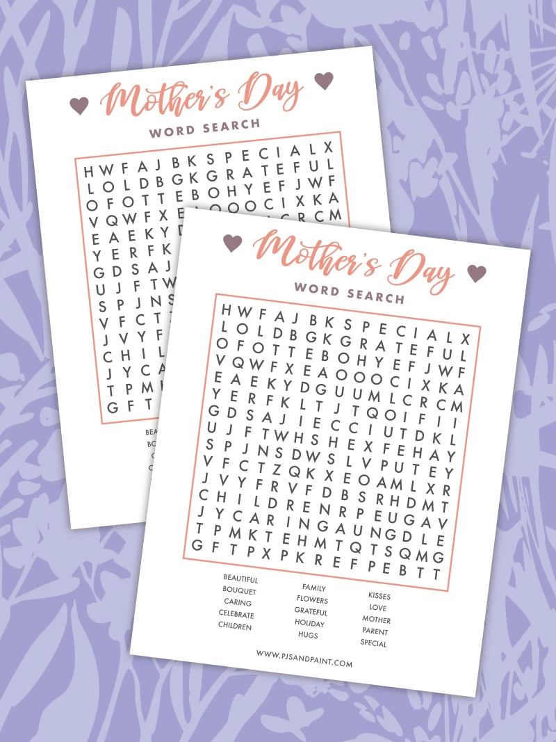 mothers day word search 2