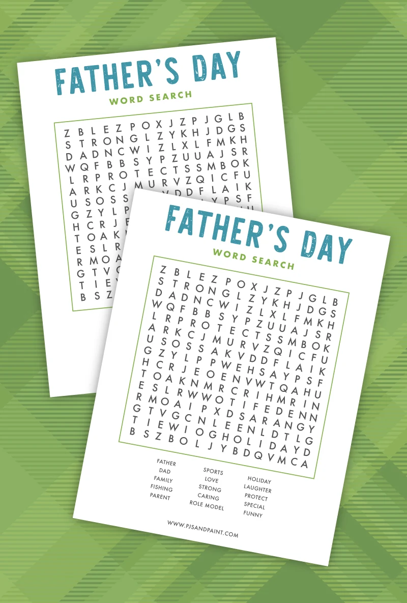 fathers day word search game