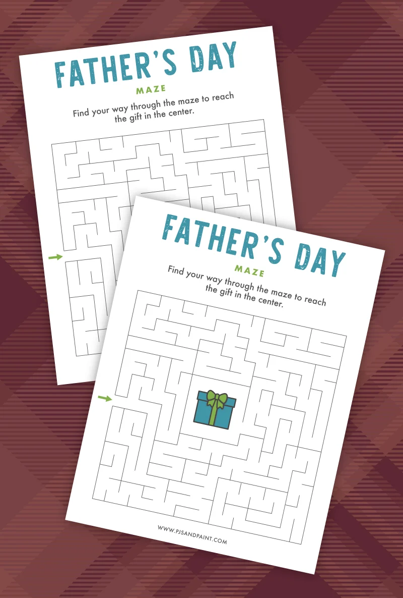 free printable fathers day maze