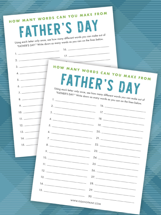 how many words out of fathers day thumbnail