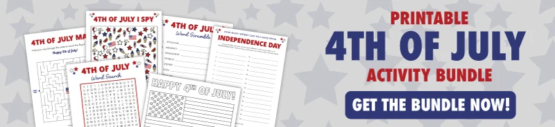 4th of July activity bundle banner