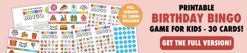 banner for birthday bingo