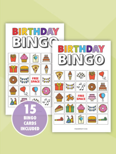 free printable birthday bingo Archives - Pjs and Paint