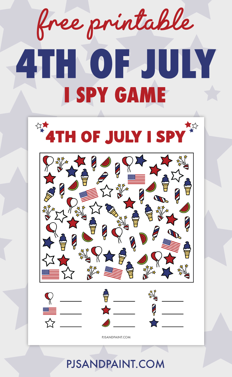 free printable 4th of July I spy game