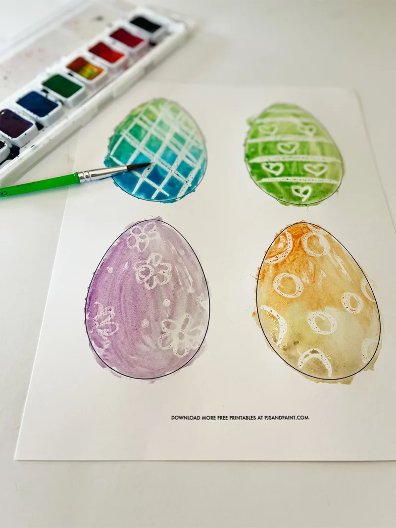 painting easter egg craft