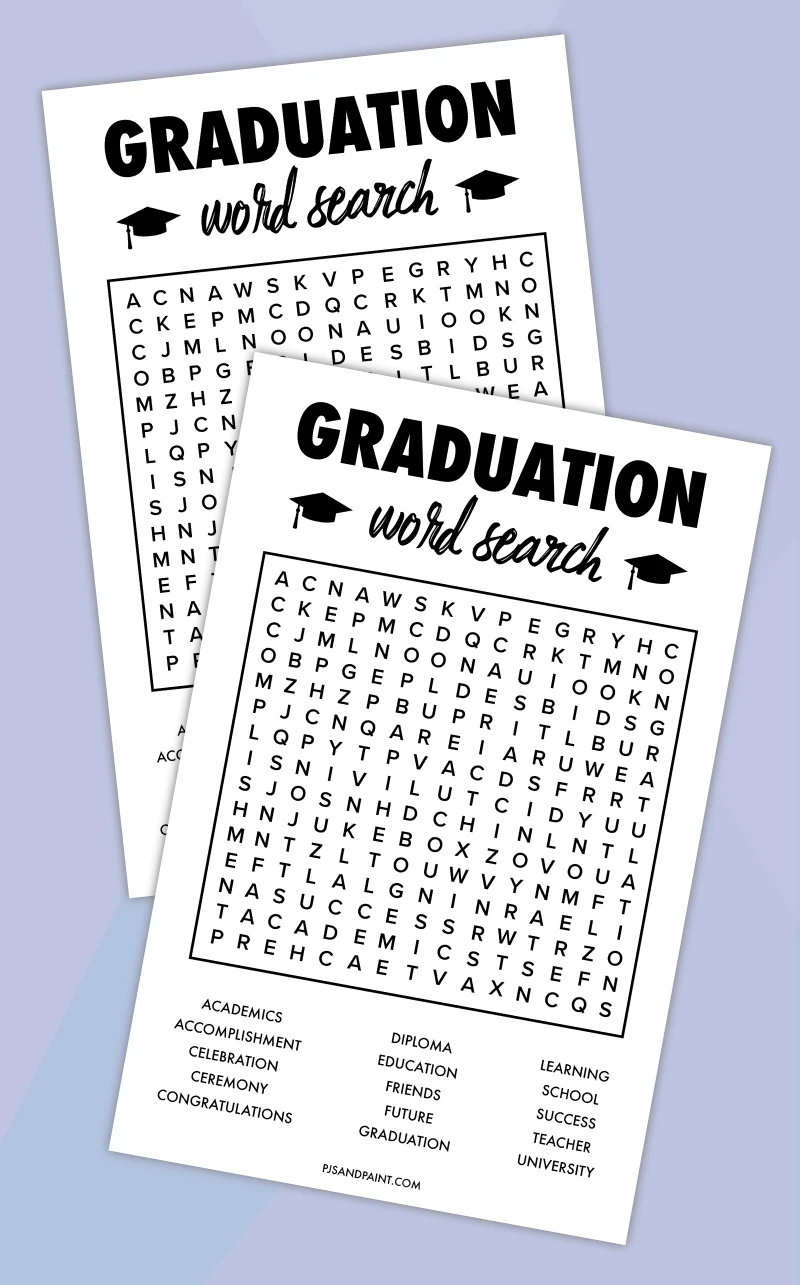 graduation word search 1