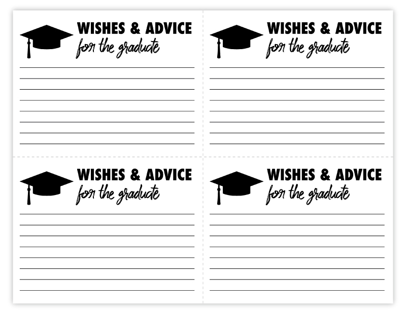 wishes and advice for the graduate