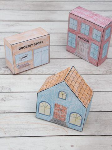 free printable 3d buildings Archives - Pjs and Paint