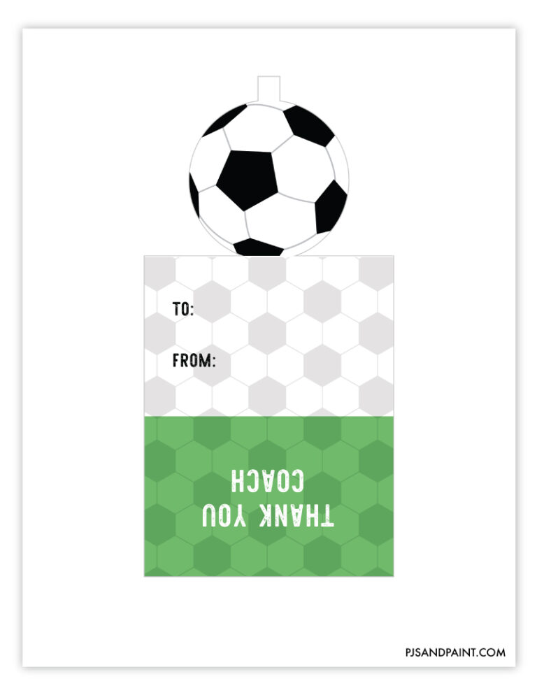 Free Printable Soccer Gift Card Holder - Easy Soccer Coach Gift Ideas