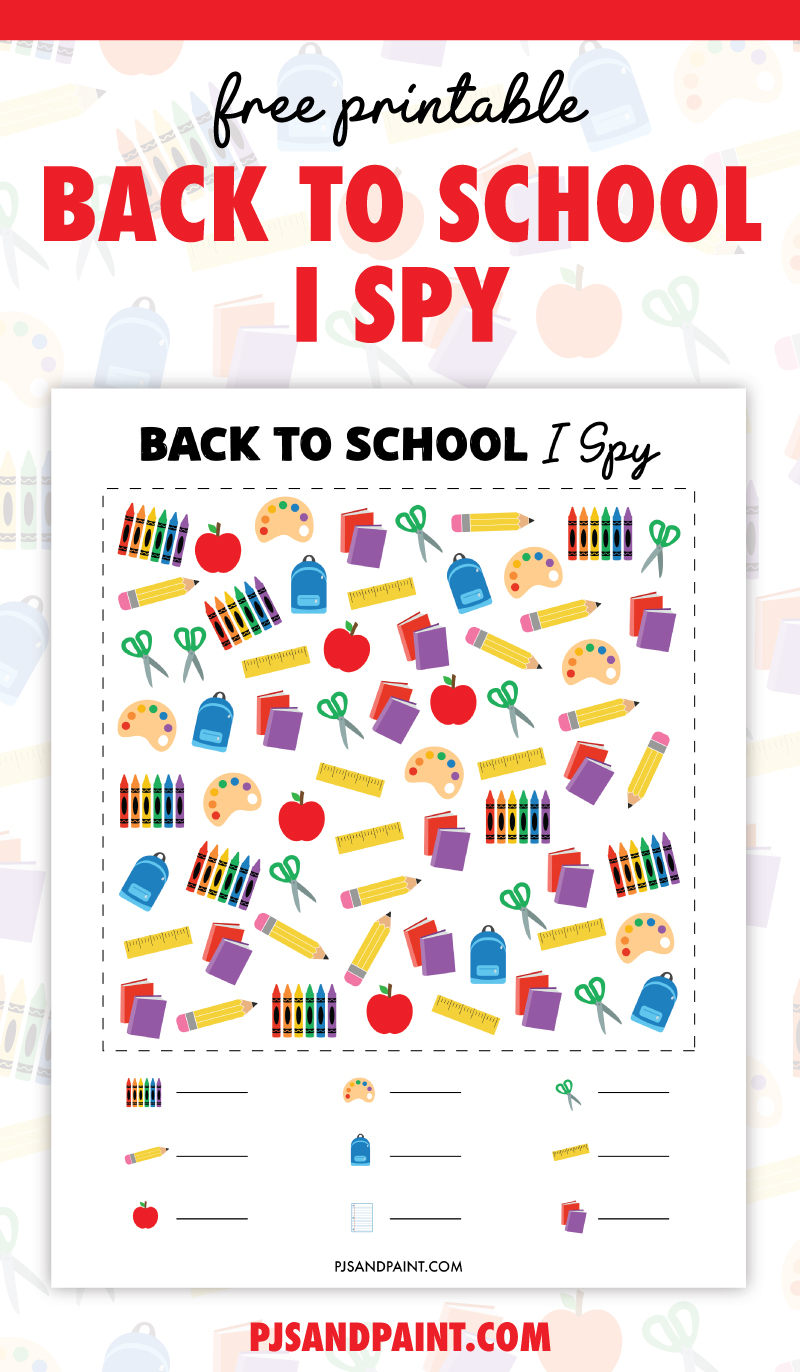 back to school I spy game