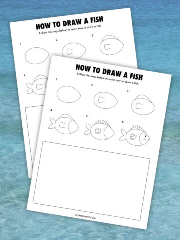 free printable how to draw a fish Archives - Pjs and Paint