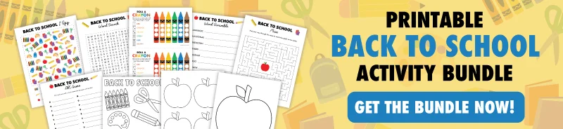 printable back to school activity bundle banner