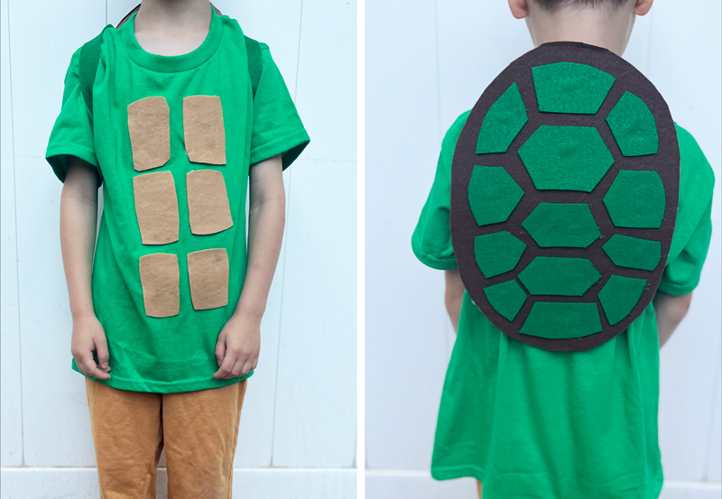 wearing ninja turtle costume