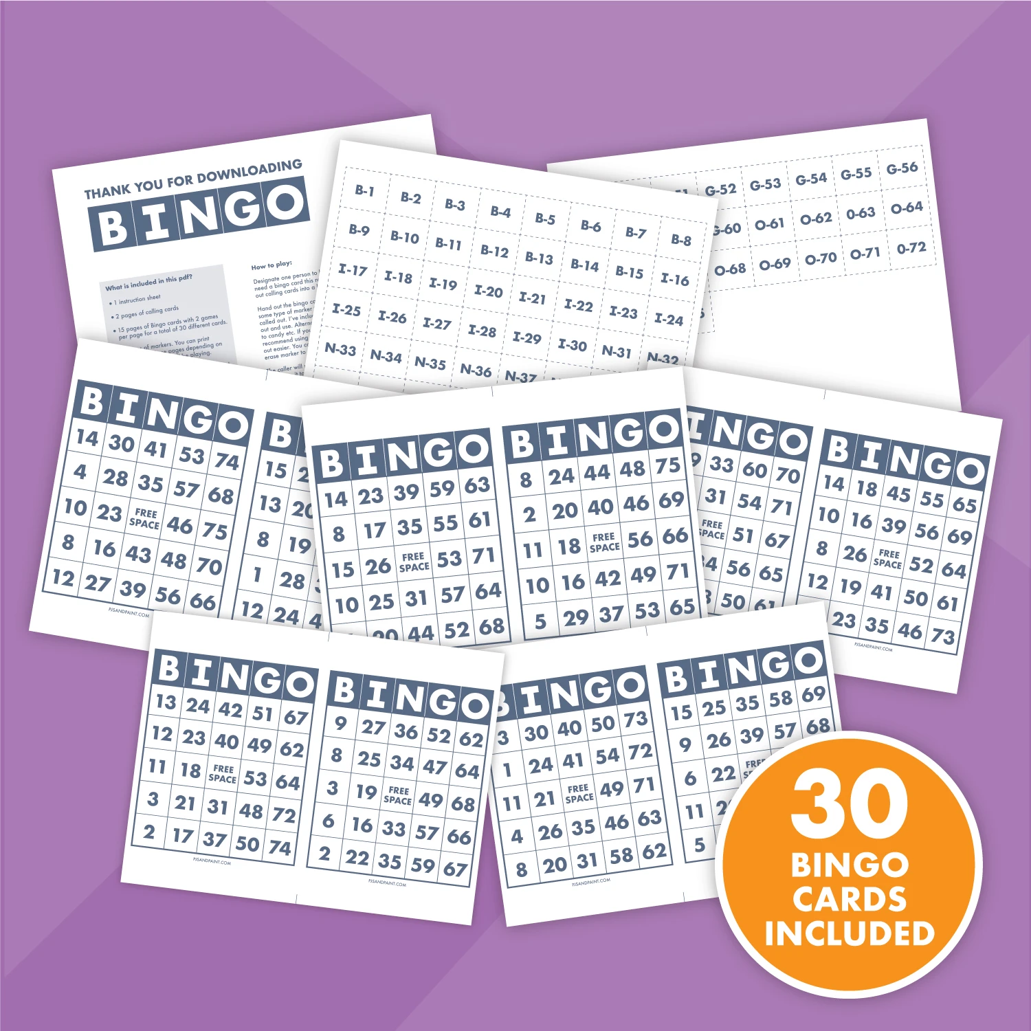 bingo cards 1