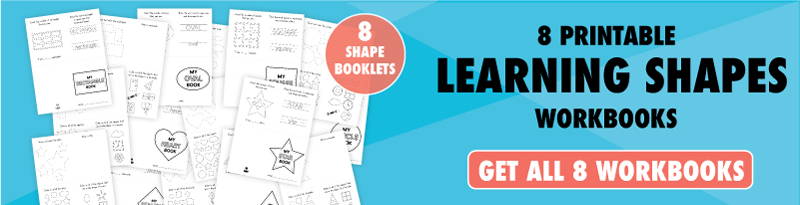 learning shapes worksheets banner