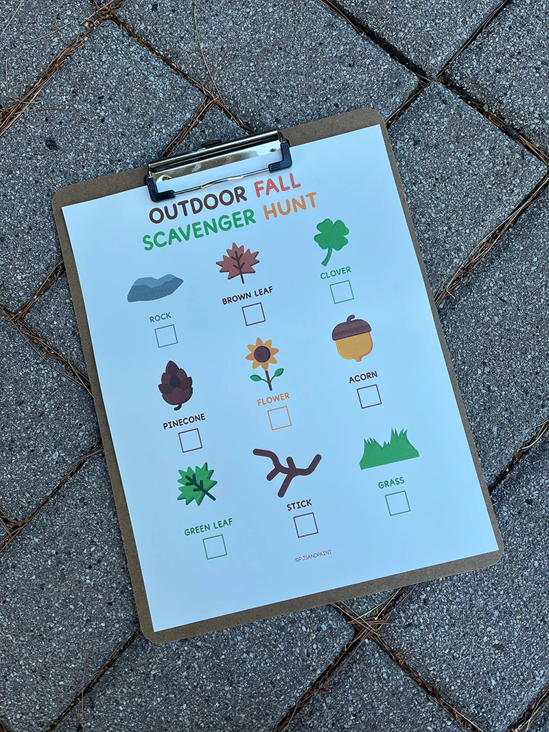 outdoor fall scavenger hunt printable 1