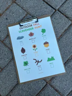 outdoor fall scavenger hunt printable