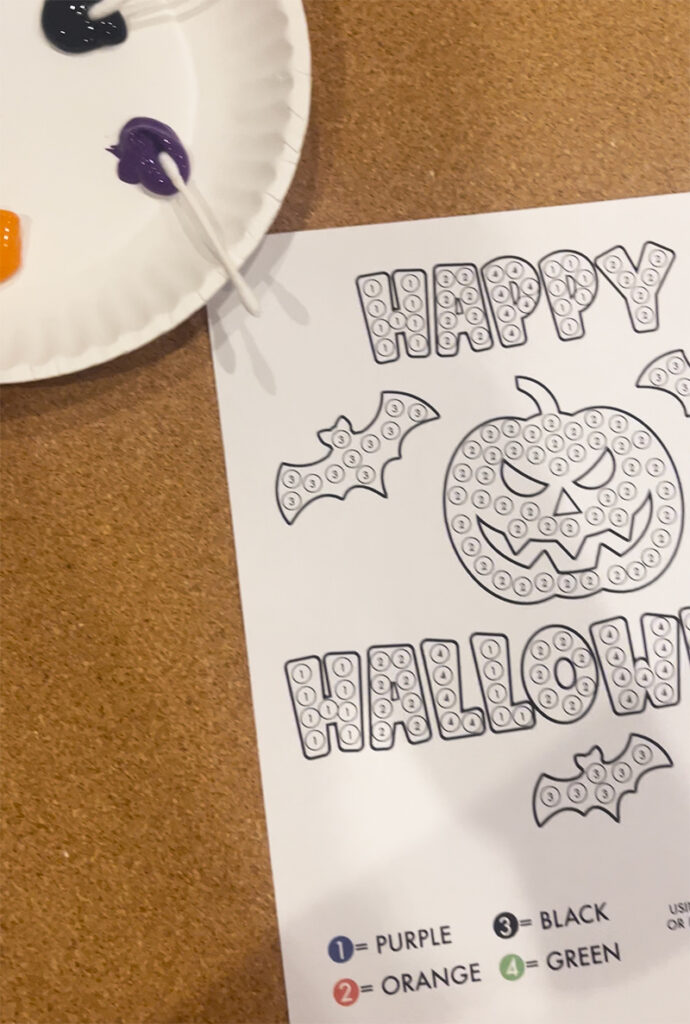 Halloween Dot Painting Page Free Printable Activity