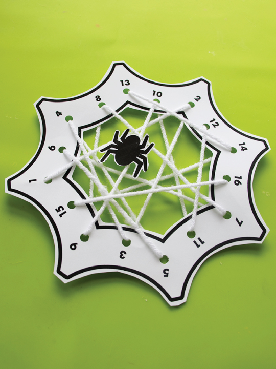 Spider  Lacing Craft With Free Printable Template
