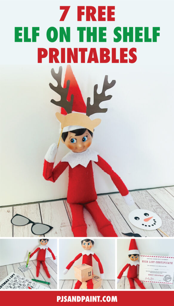 Christmas Elf Tic-Tac-Toe Game, Elf Printable, Instant Download