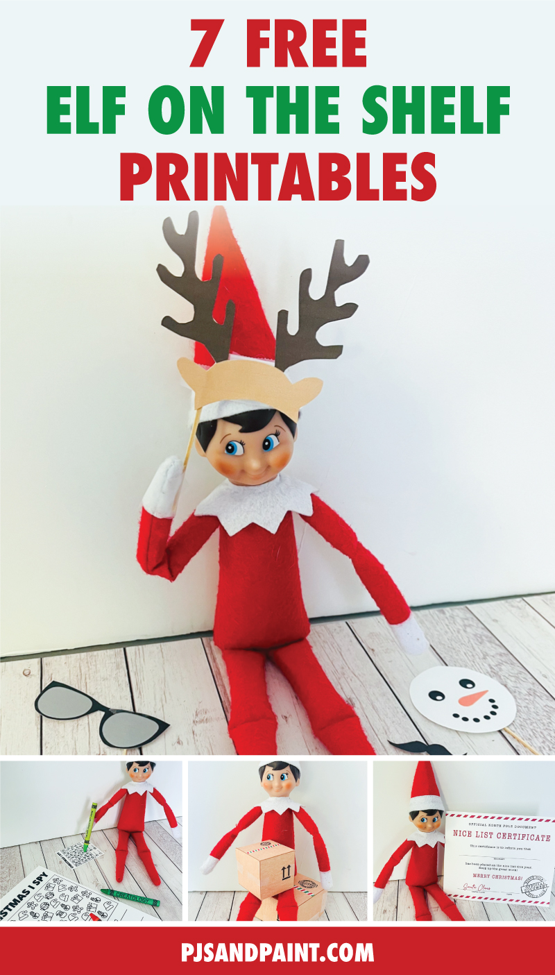 7 Days of Free Printable Elf Props - Pjs and Paint