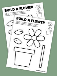 free printable build a flower Archives - Pjs and Paint