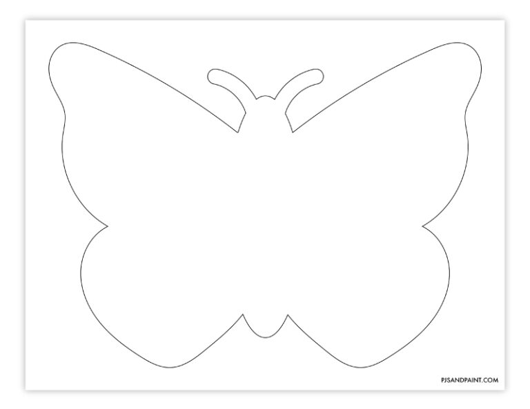 Free Printable Butterfly Template Pjs and Paint