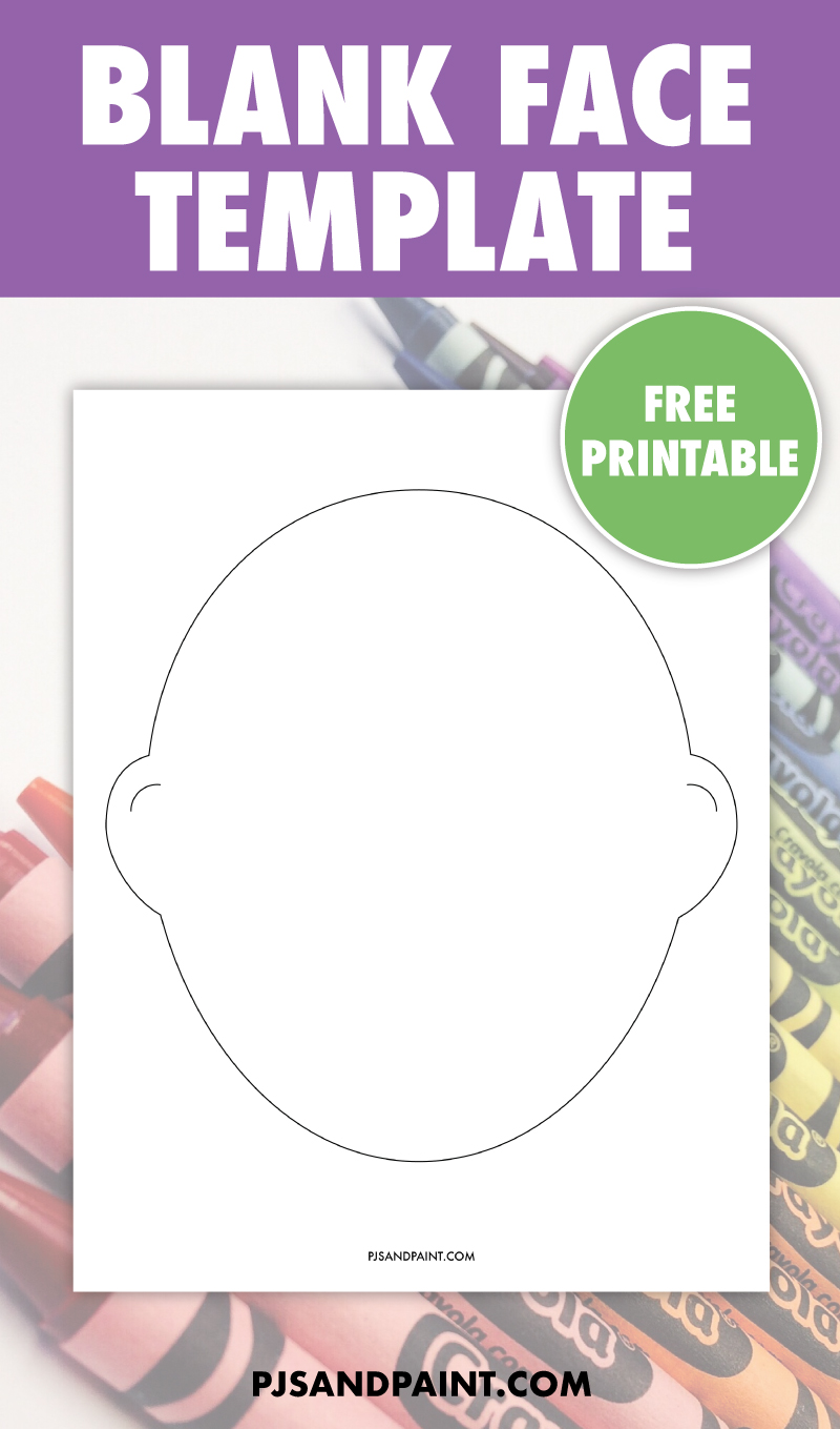 free printable blank face template pin