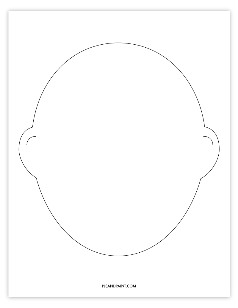 free printable blank face template