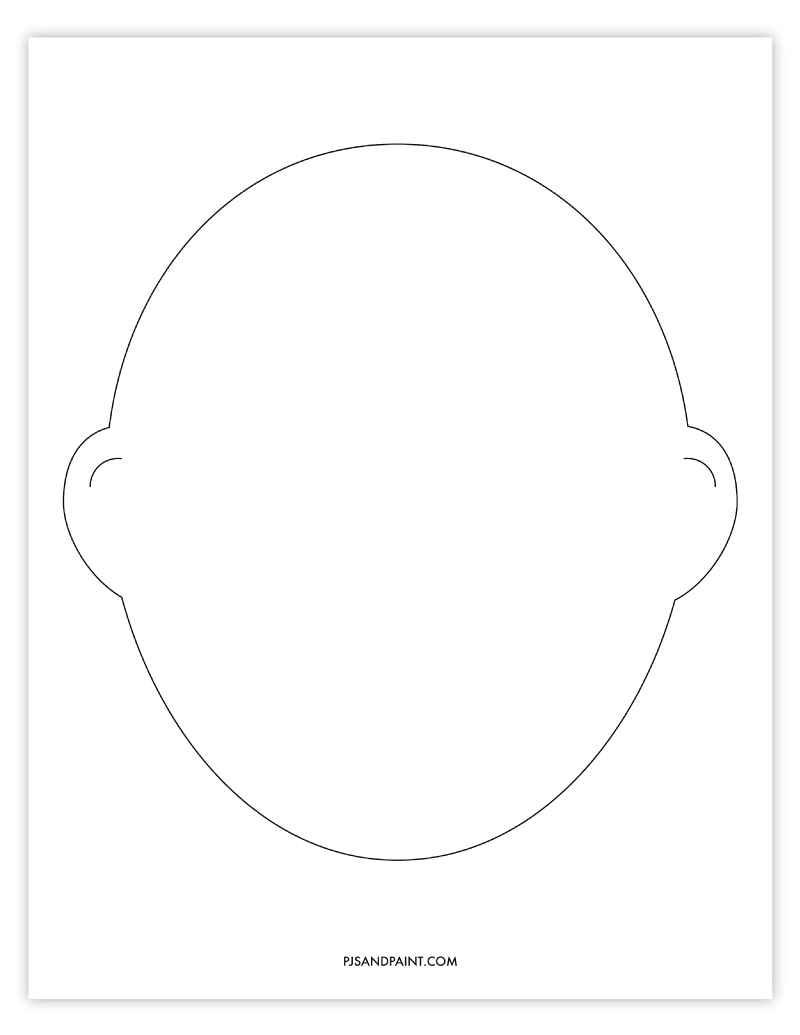 Free Printable Blank Face Template - Pjs and Paint