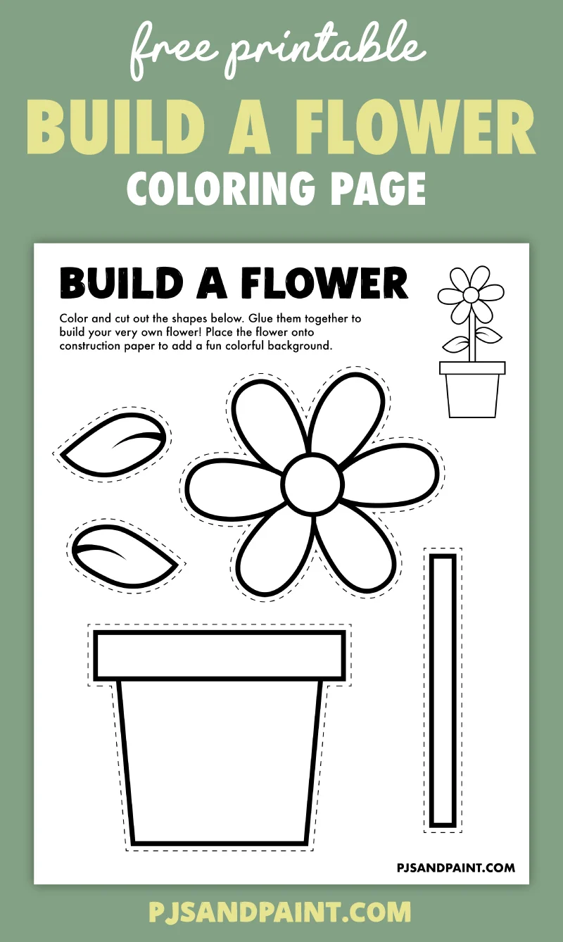 Free Printable Build a Flower Activity - Pjs and Paint